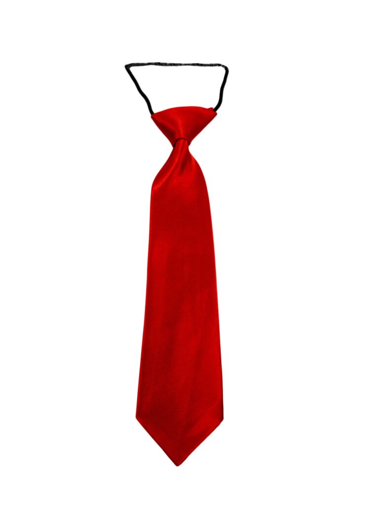 Cravata rosie casual pentru scoala