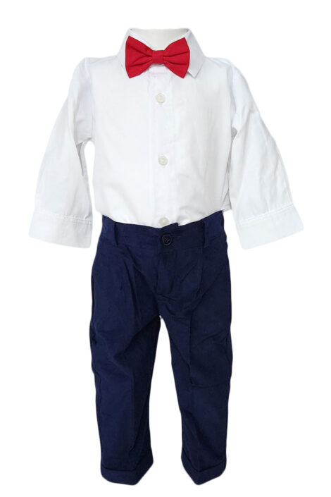 Costum botez Baby Boss raiat crem