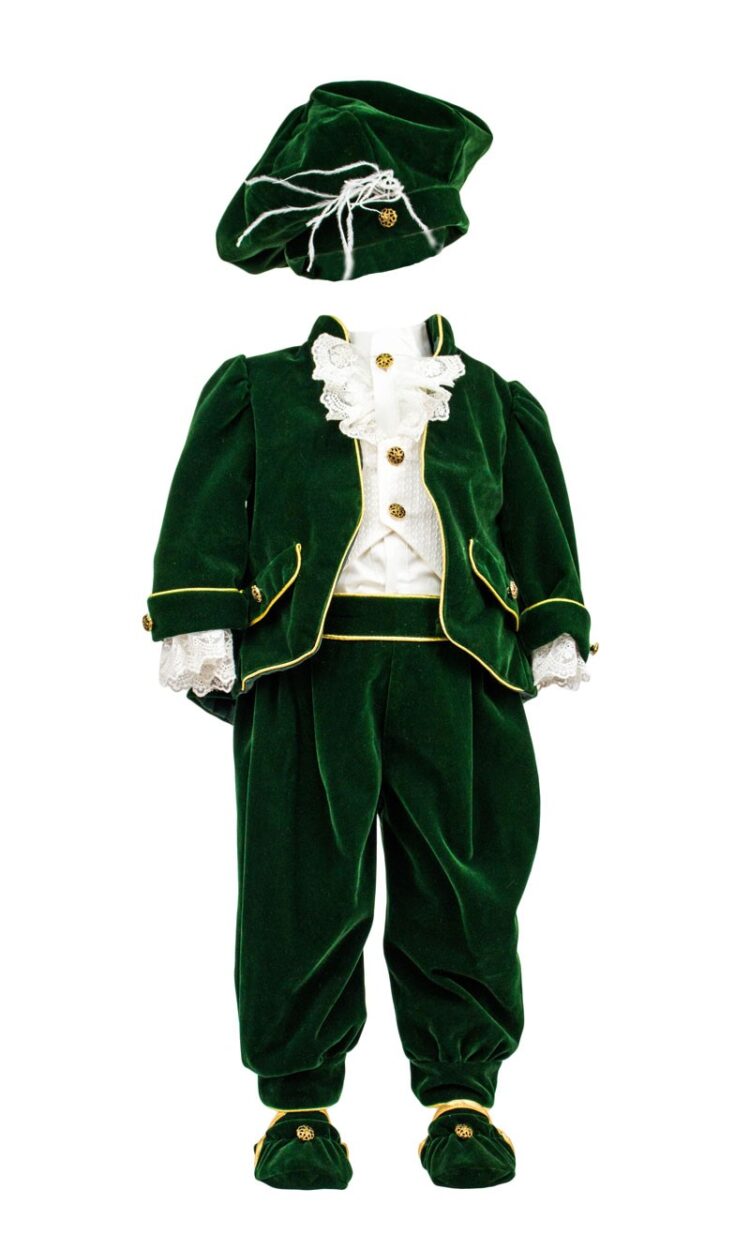 Costum Botez, Model Micul Print, Culoare Verde