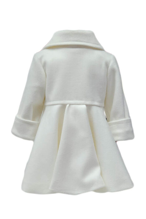 Palton model Basic Trendy culoare ivoire, pentru fete