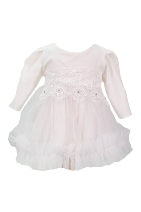 Rochita botez, culoare alba, trei piese