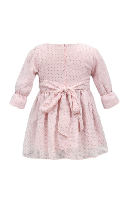 Rochie Elsa, culoare roz, pentru botez