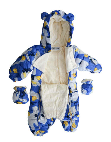 Salopeta fete, model Lebada, culoare albastra