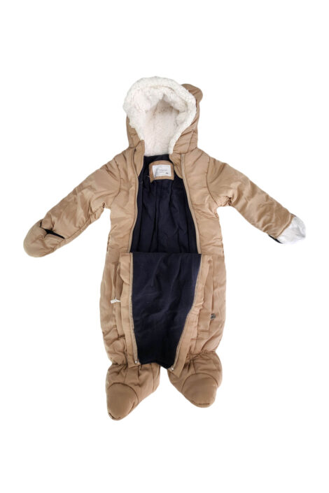 Salopeta din fas de culoare crem pentru iarna