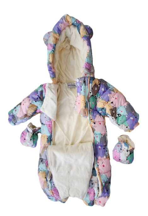 Salopeta fete, model Lebada, culoare roz