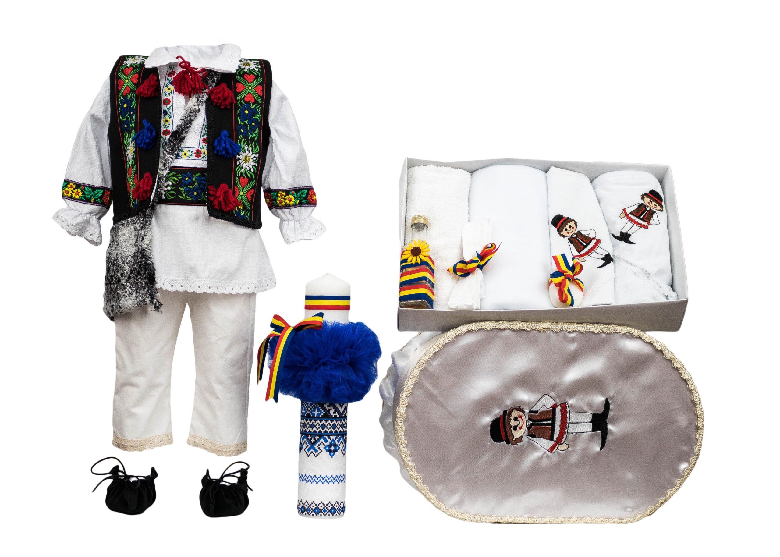 can not see favorite Oh Set botez traditional Ion, patru piese cu motive albastre - Hainute Trendy