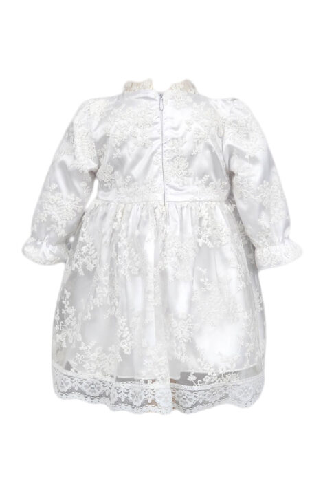 Rochita botez, doua piese, culoare alba