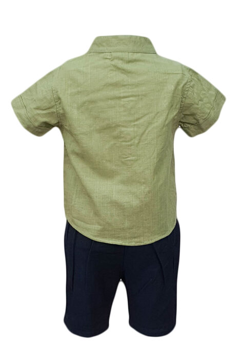 Compleu bebe, 2 piese, culoare verde-negru