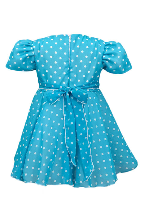 Rochita botez cu bentita, culoare albastra