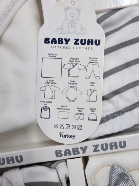 Set nou nascuti, 10 piese, gri