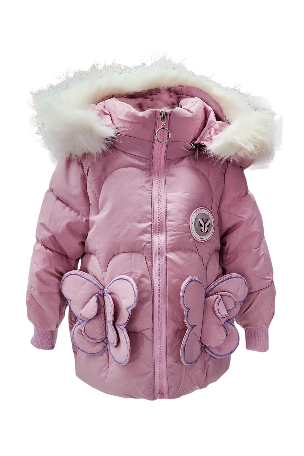 Large universe Closely saddle Geaca iarna pentru fetite, model Aba, culore roz - Hainute Trendy