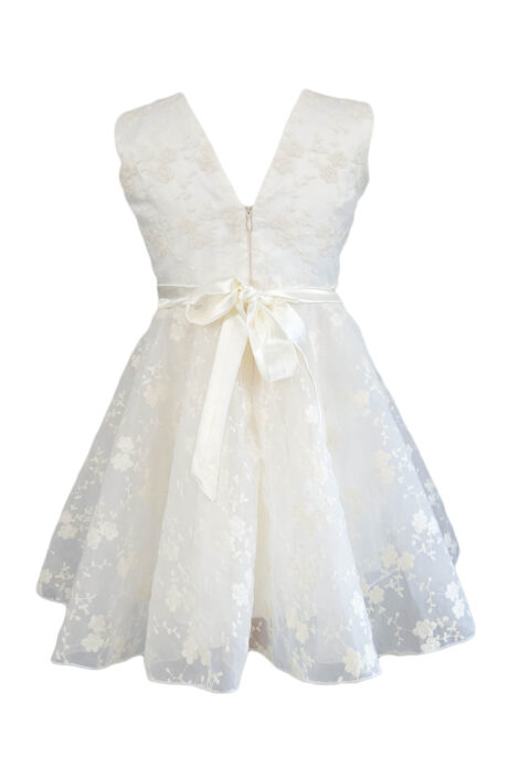 Rochie casula-eleganta, model Irma, culoare ivoire