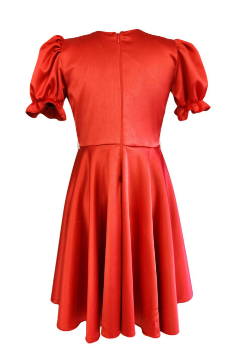 Rochie eleganta pentru fete, model Cristina, culoare rosie