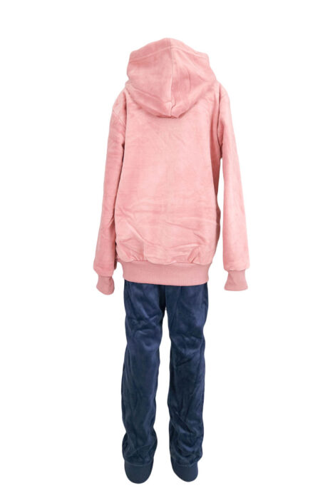 Trening fete 2 piese, model Lola, culoare roz-bleumarin