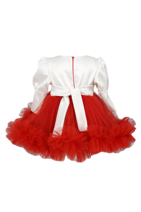 Rochita botez, model Oana, culoare rosu