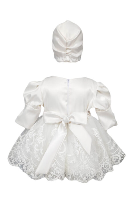 Rochita botez, model Sabina, culoare alba