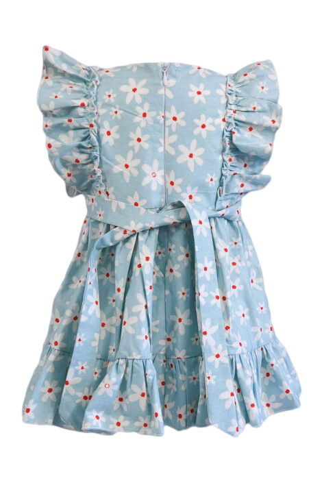 Rochita botez fetite, model Sophia's Chic, culoare bleu