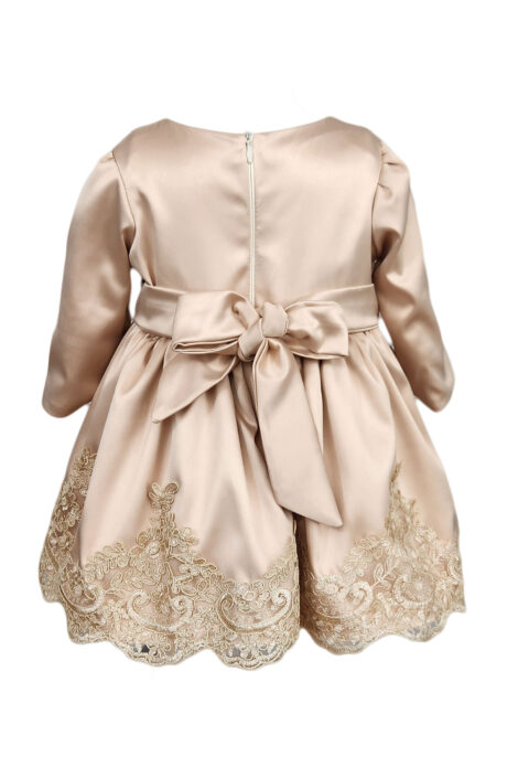 Rochita botez fetite cu turban, Rosy Bliss Ceremony, culoare crem