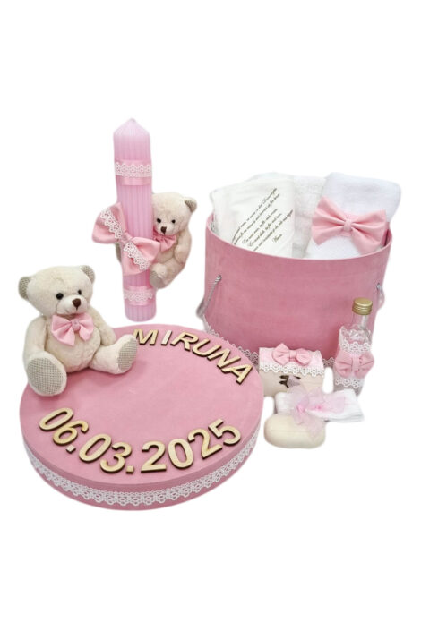 Trusou-botez-personalizat-cutie-Ursulet-lumanare-botez-fetite