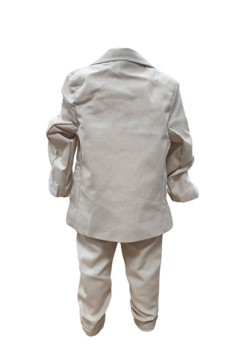 Costum casual-elegant baieti, model HTEB 111, culoare crem